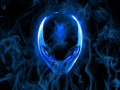 Alienware Desktop Background Blue Flaming Alienware Head 1920x1200