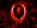 Alienware Desktop Background Red Alien Head Flames 1920x1200