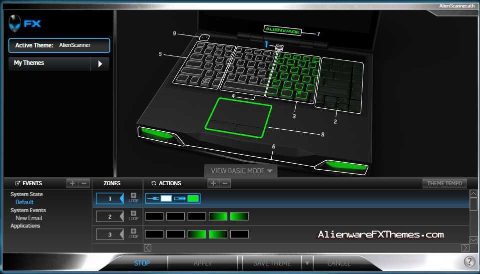AlienScanner M14x Alienware FX Theme