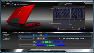 Alienmorph Orange Fast Blue to Green Slow M17x Aliewnare FX Theme