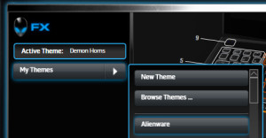 Alienware FX Theme Select Drop Down