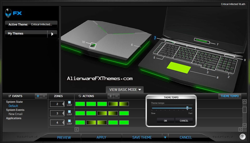 Critical Infected M18x Alienware FX Theme