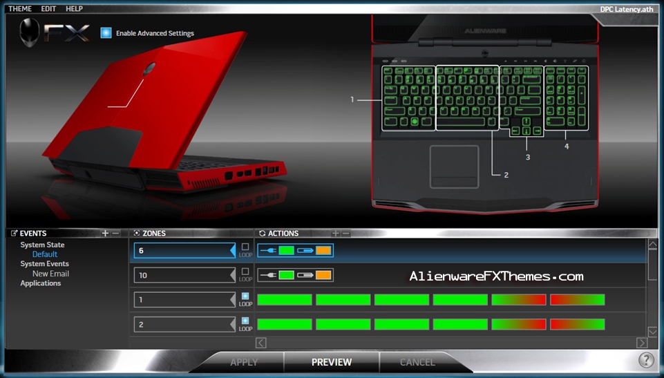 DPC Latency M17x Alienware FX Theme