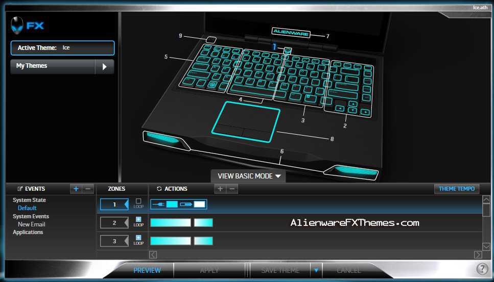 Ice M14x Alienware FX Theme