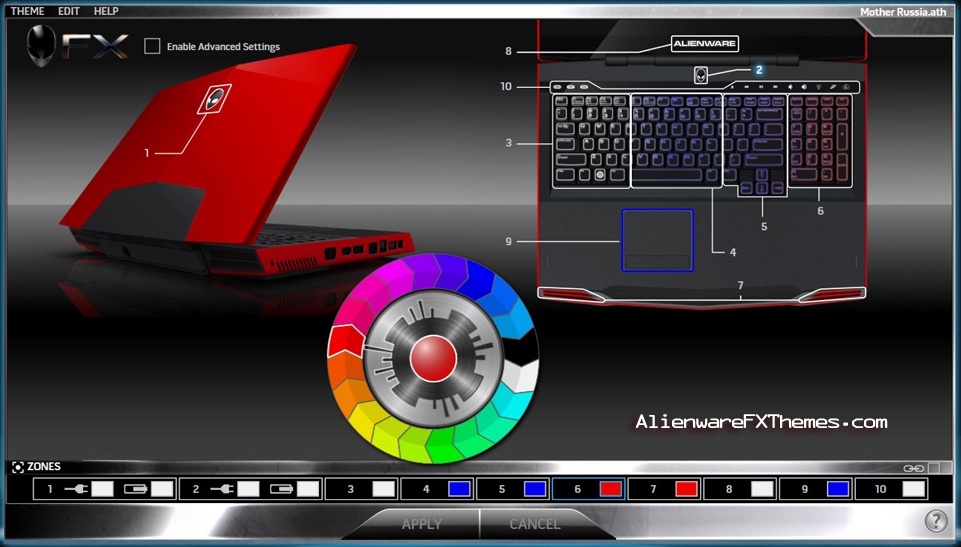 Mother Russia M17x Alienware FX Theme