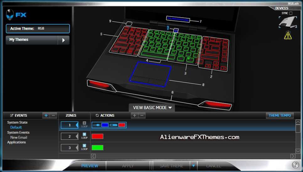 RGB M14x Alienware FX Theme