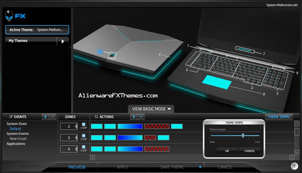 System Malfunction M18x Alienware FX Theme