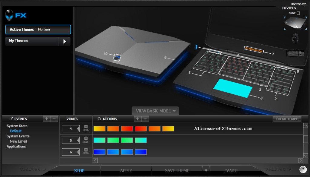 Horizon by Lizara 14 Alienware FX Theme