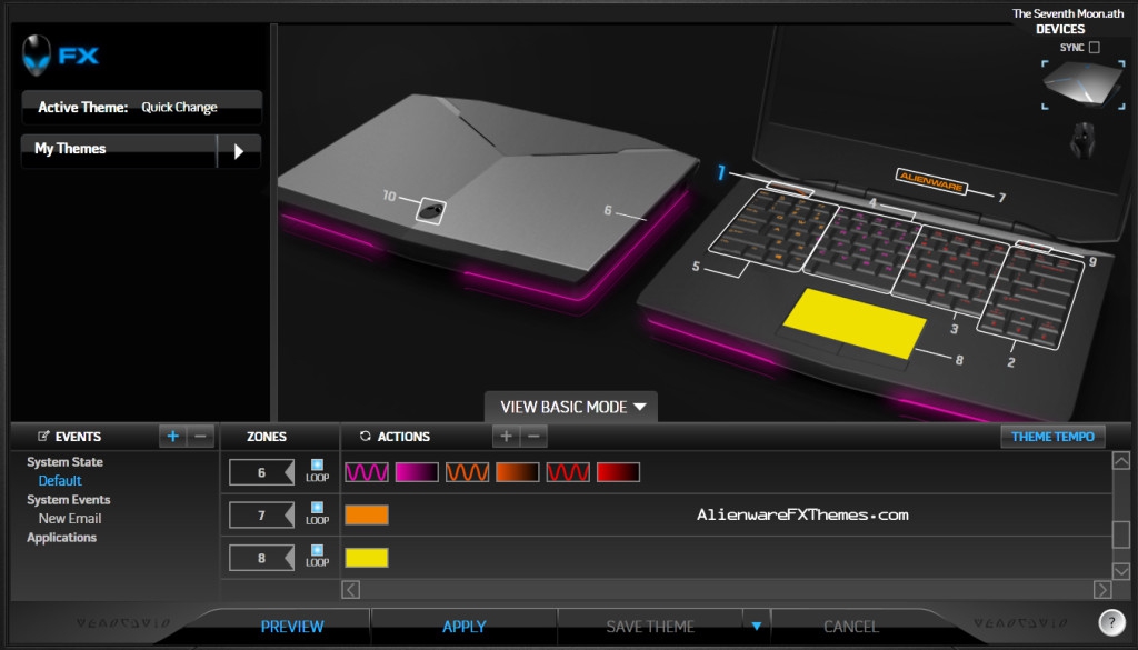 The Seventh Moon by Lizara 14 Alienware FX Theme