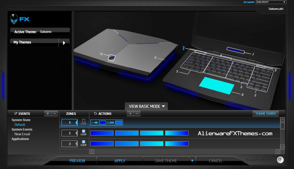 SubZero by TheHolyJuiceBox Alienware 14 FX Theme