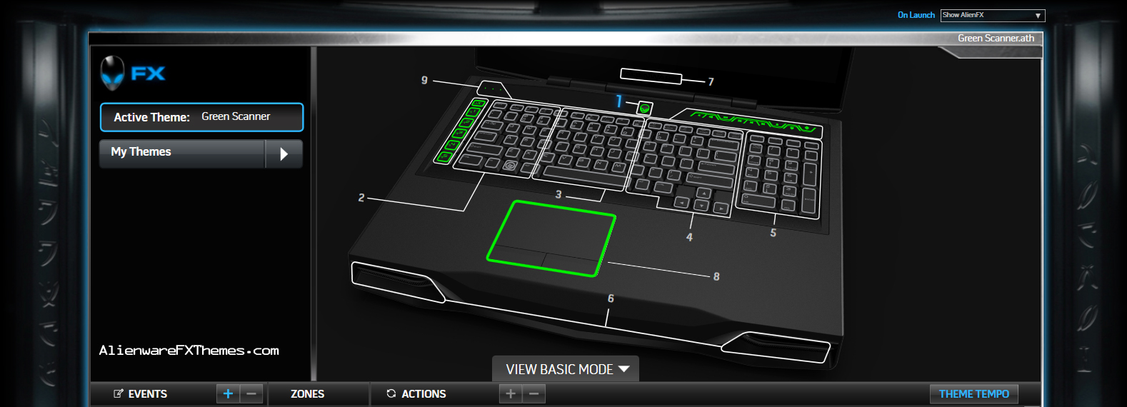 Green Scanner By PyRo Alienware M18x R2 Theme