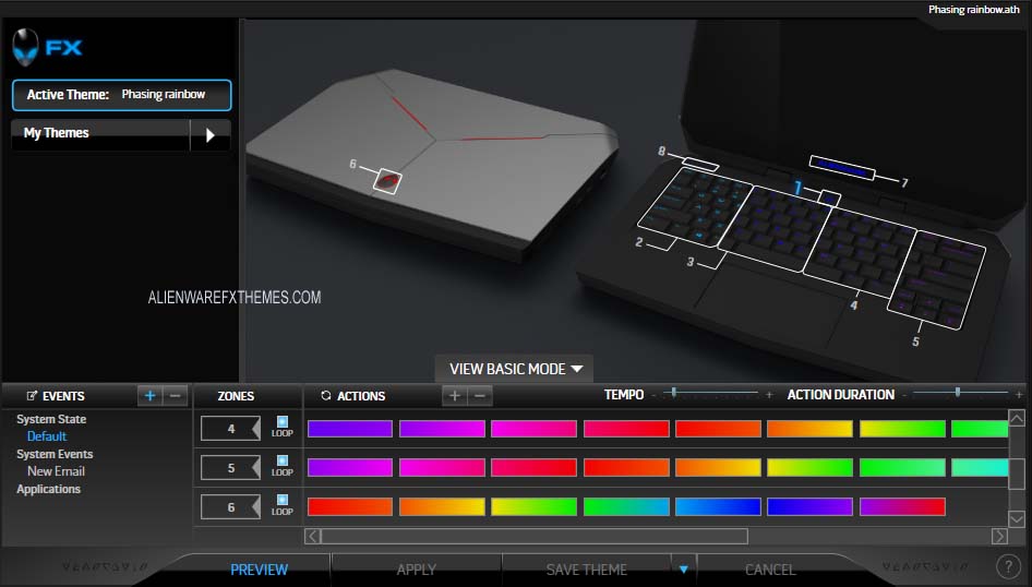 Phasing Rainbow by Aimz Alienware 13 R2 Fx Theme