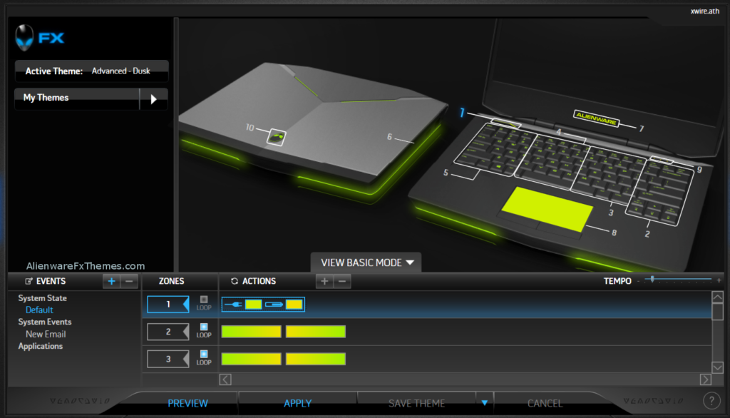 xWire by Andres Alienware 14 Fx Theme
