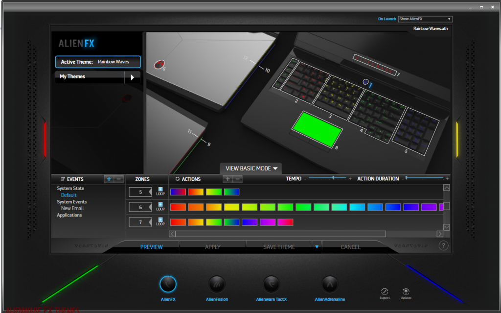 Rainbow Wave By Trent Alienware 17 R4 Theme